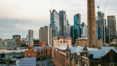 Views of The Rocks through to Sydney CBD, Sydney.
