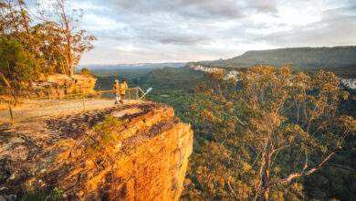 Taking in the views from Boolimba Bluff lookout