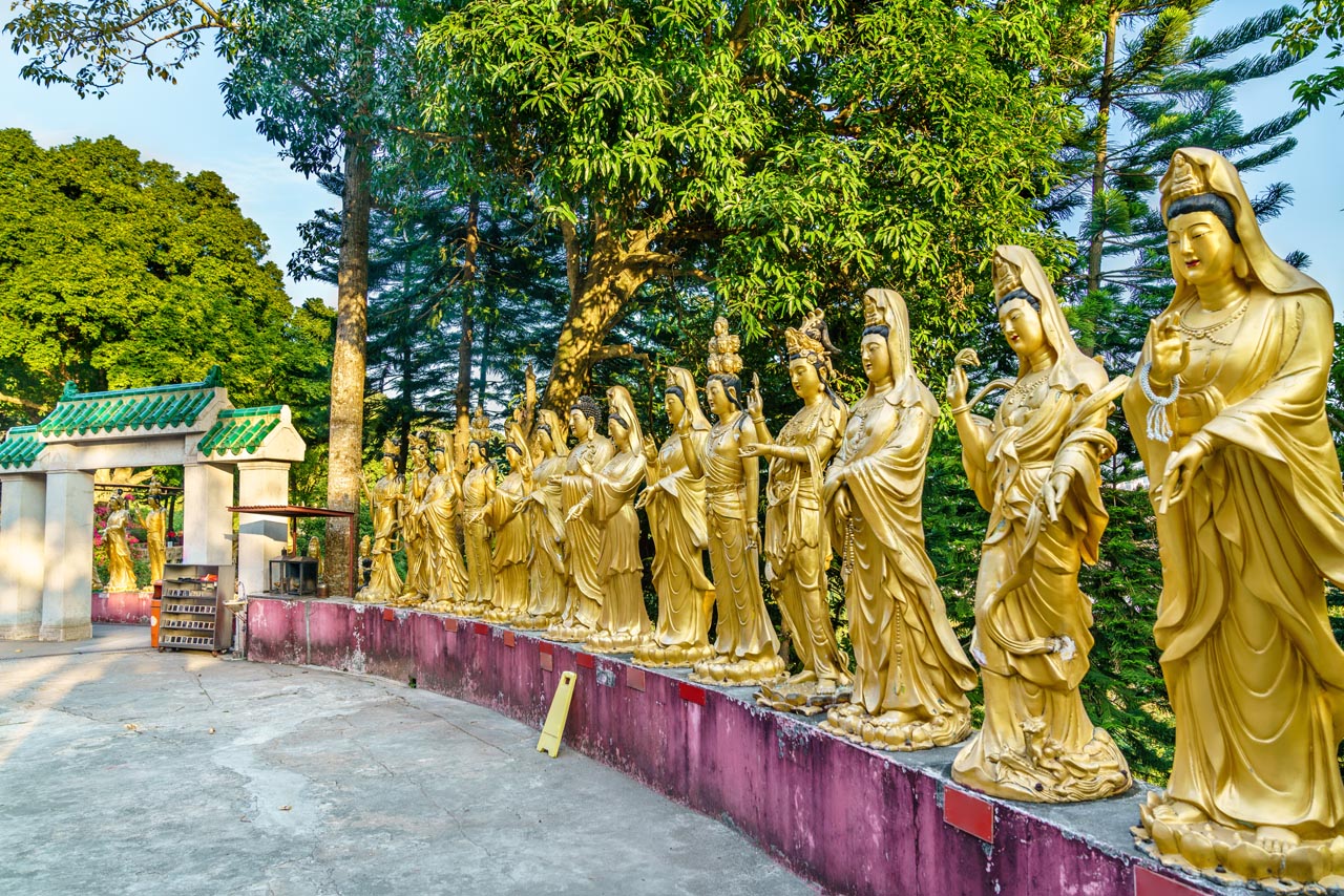 Das Zehntausend-Buddhas-Kloster Hongkongs.