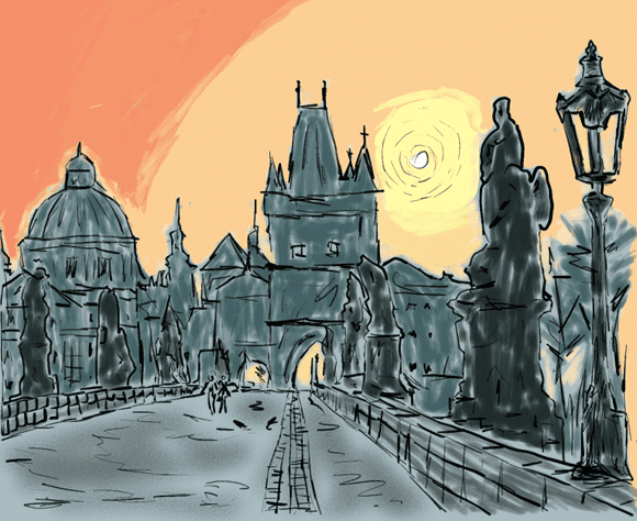 Eine Arbeitsreise in Zentral- oder Osteuropa machen.